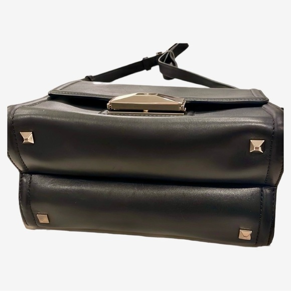 Kate Spade Black Leather Satchel Handbag Crossbody GoldTone hardware Business - Picture 4 of 16